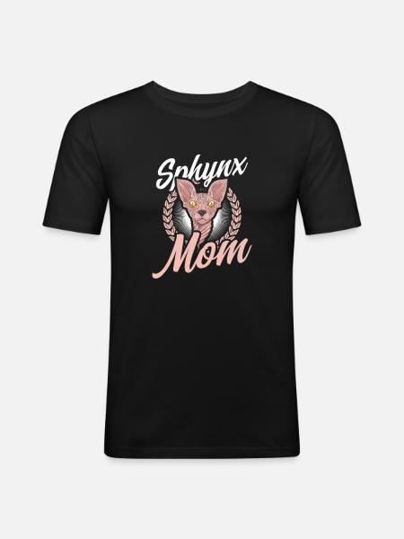 Sphynx Cat Sphynx Mom - Men's Slim Fit T-Shirt - black