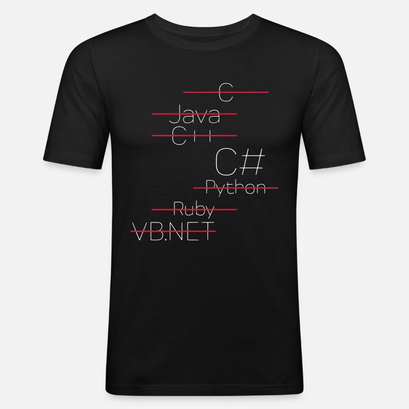 C# - C-Sharp / C Sharp - Men's Slim Fit T-Shirt - black