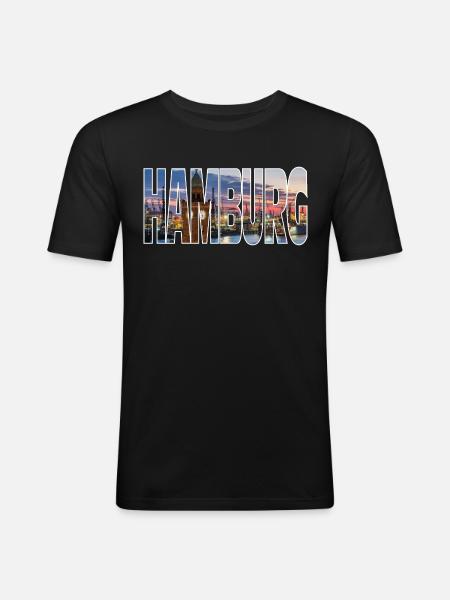 Hamburg - Men's Slim Fit T-Shirt - black