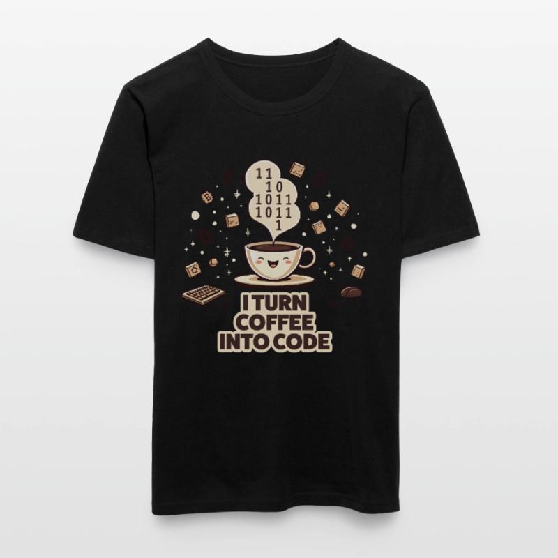 Coffee to Code: Programmer-Style Men's Slim Fit T-Shirt