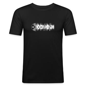 Vinyl Junkie Vinyl Heartbeat ECG Gift - Men's Slim Fit T-Shirt - black - Front - Nik (191cm)