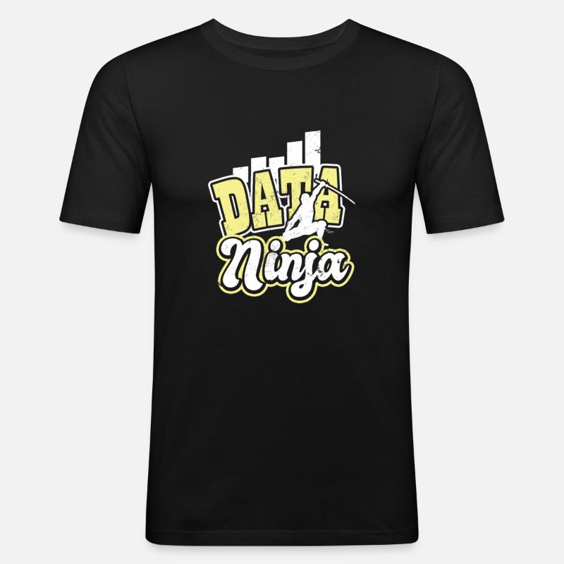 Data Ninja Business Analyst Geschenk - Männer Slim Fit T-Shirt - Schwarz
