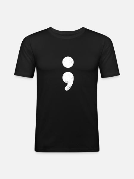 Depression Awareness Suicide Prevention Gift - Männer Slim Fit T-Shirt - Schwarz