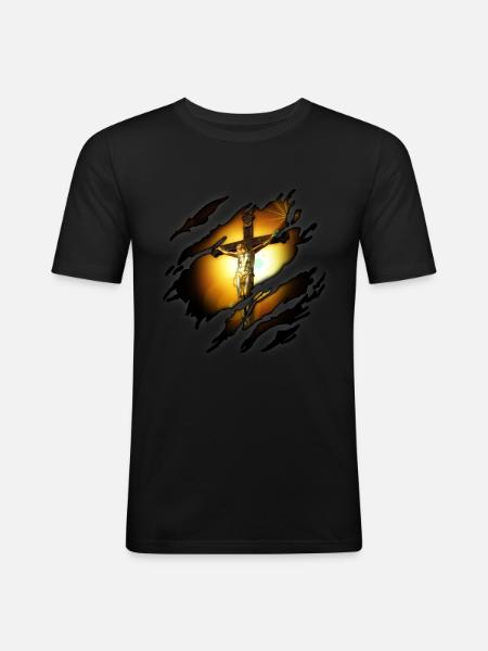 Jesus 2 in me - Men's Slim Fit T-Shirt - black