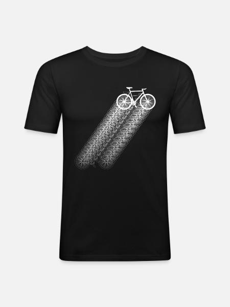 Vélo Cyclotourisme - T-shirt près du corps Homme - noir