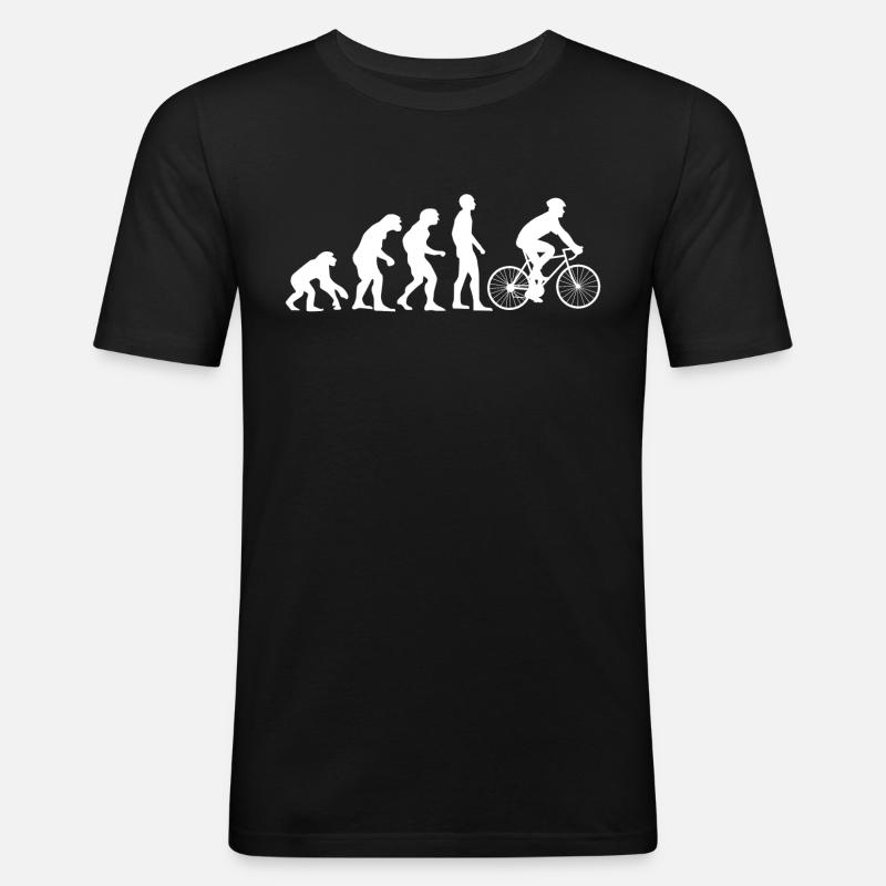 Evolution cyclist - Men's Slim Fit T-Shirt - black