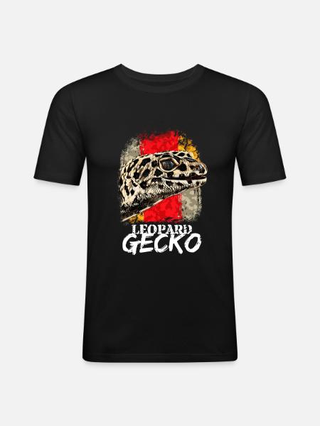 Leopard Gecko - T-shirt près du corps Homme - noir