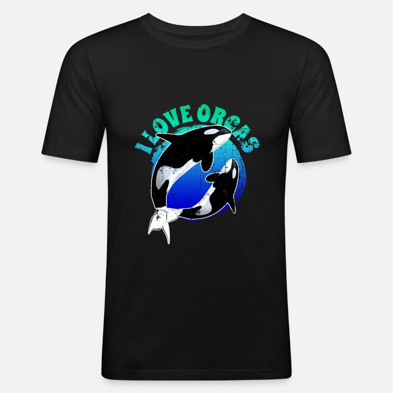 Orca Orca - Men's Slim Fit T-Shirt - black
