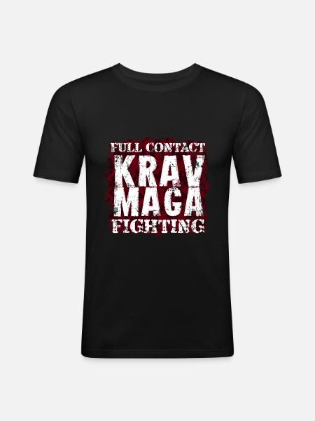 Krav Maga melee self-defense - Men's Slim Fit T-Shirt - black