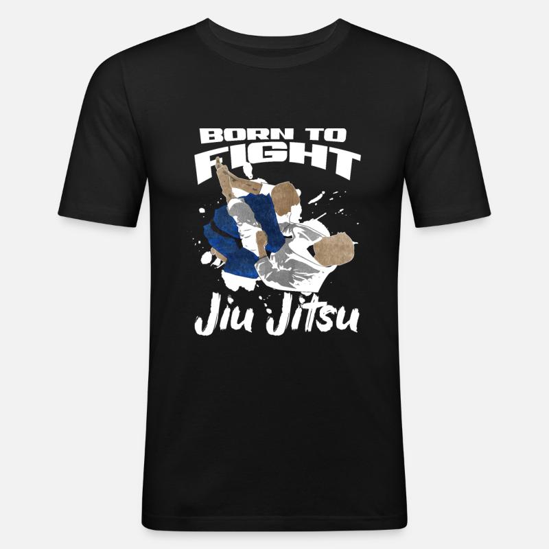 Jiu Jitsu - Männer Slim Fit T-Shirt - Schwarz