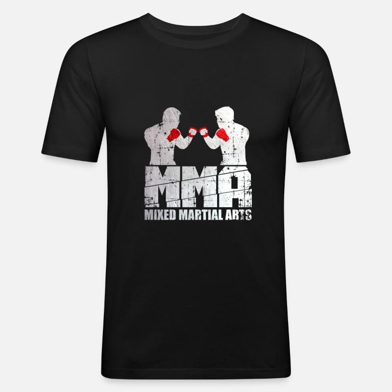MMA Kaempfer - Männer Slim Fit T-Shirt - Schwarz