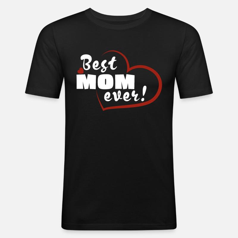 Beste Mama - Männer Slim Fit T-Shirt - Schwarz