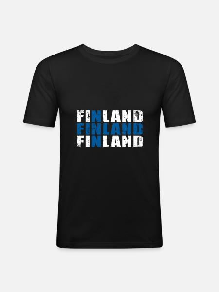 Finland - Men's Slim Fit T-Shirt - black