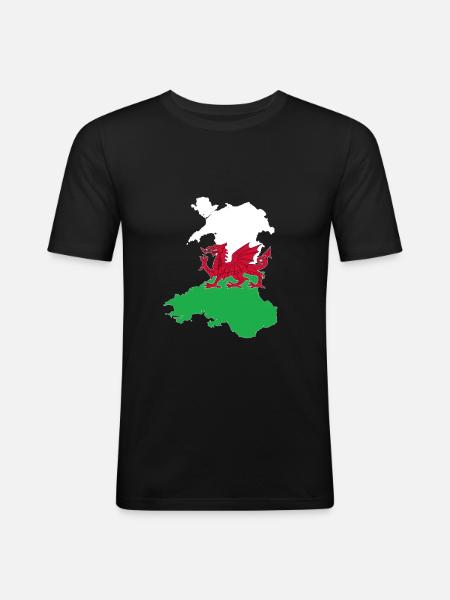 Wales - Men's Slim Fit T-Shirt - black