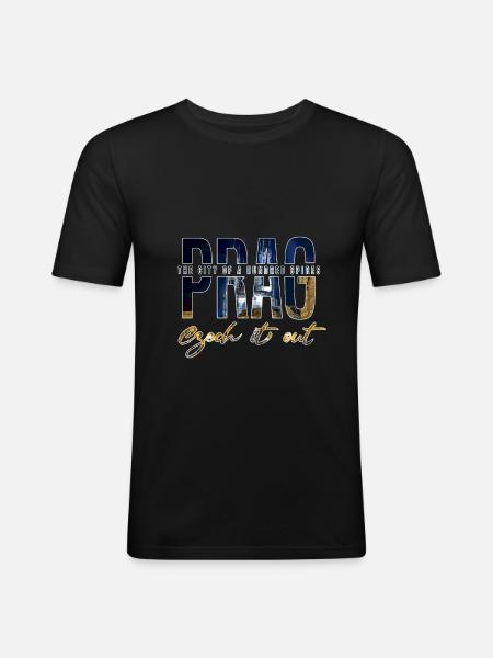 Prague - Men's Slim Fit T-Shirt - black