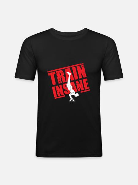 Calisthenics Geschenk - Männer Slim Fit T-Shirt - Schwarz