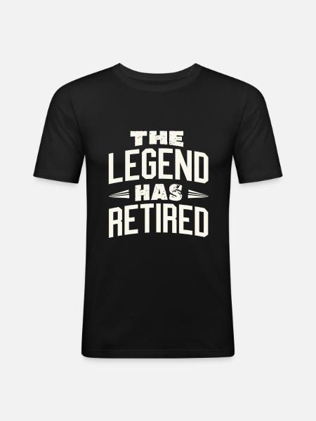 The legend is retired - Men's Slim Fit T-Shirt - black