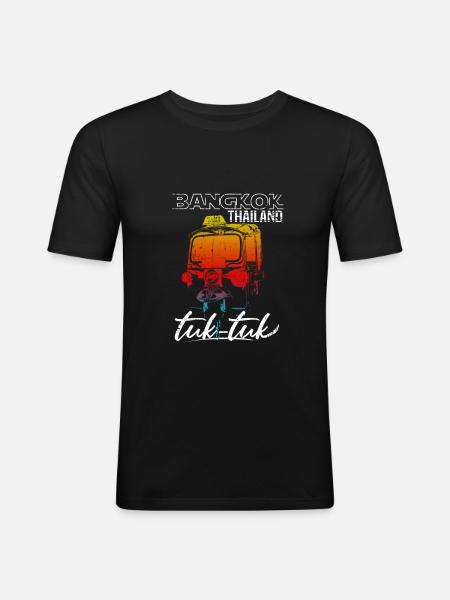 Bangkok Thailand Tuk Tuk - Men's Slim Fit T-Shirt - black