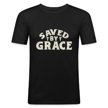 God - Men's Slim Fit T-Shirt - black - Front - Nik (191cm)