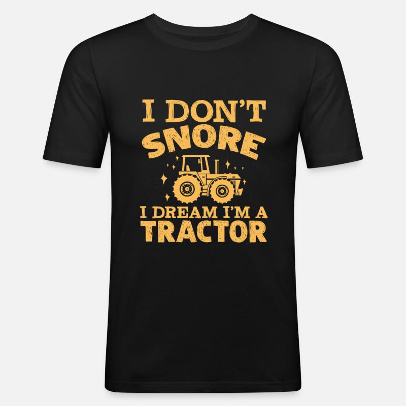 Traktor - Männer Slim Fit T-Shirt - Schwarz