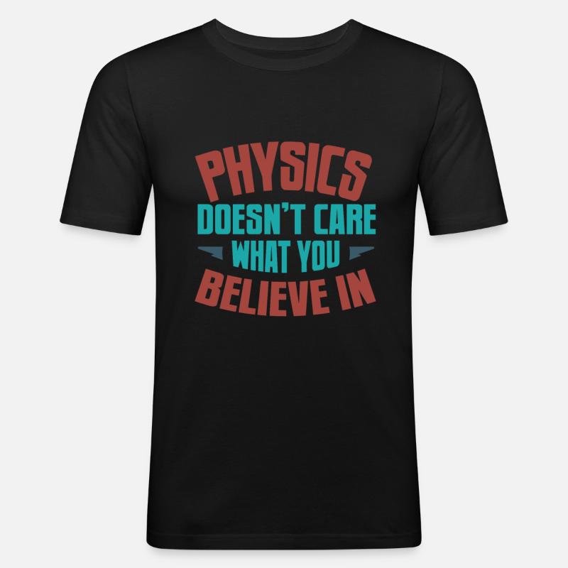 Physik - Männer Slim Fit T-Shirt - Schwarz
