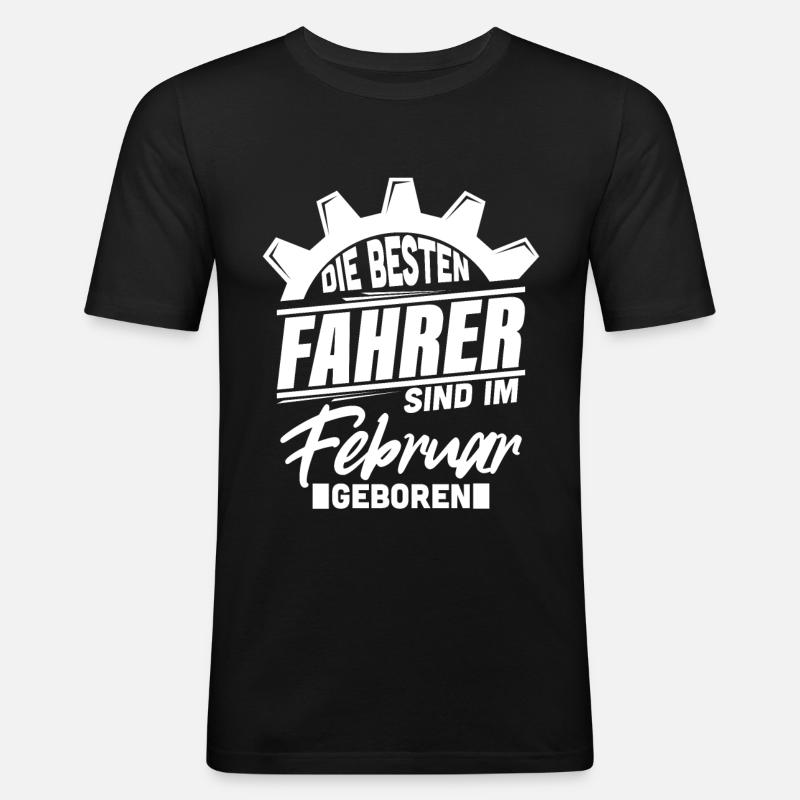 Autofahrer Auto - Männer Slim Fit T-Shirt - Schwarz