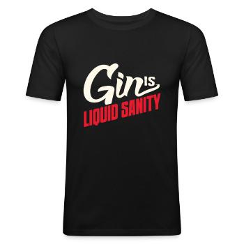 gin - T-shirt près du corps Homme - noir - Devant - Nik (191cm)
