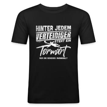 goalkeeper - Men's Slim Fit T-Shirt - black - Front - Nik (191cm)