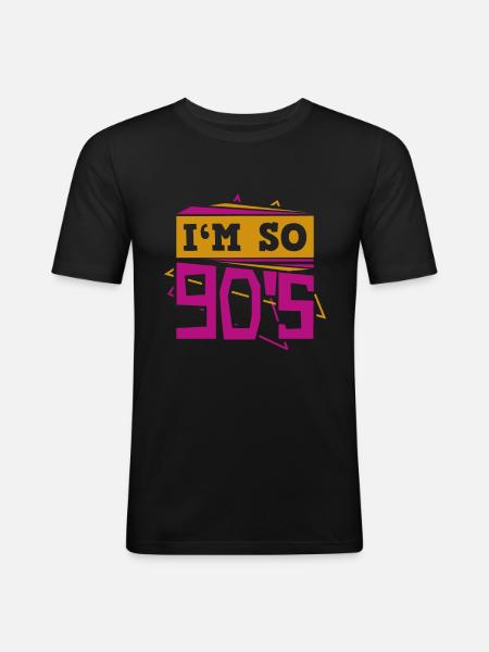 Born in the 90s - Men's Slim Fit T-Shirt - black