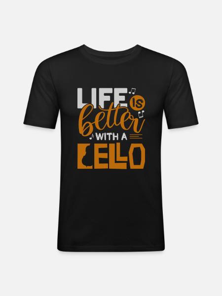 cello - Men's Slim Fit T-Shirt - black
