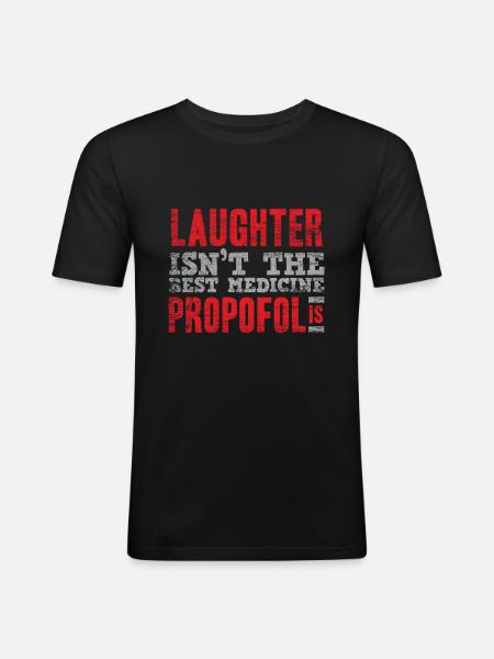 Arzt - Männer Slim Fit T-Shirt - Schwarz