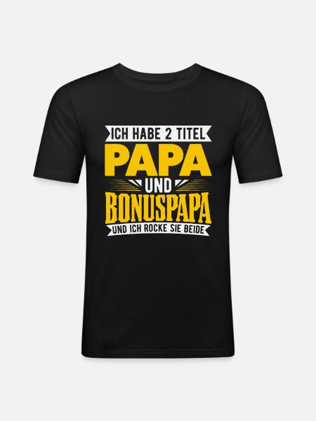 Bonuspapa stepfather - Men's Slim Fit T-Shirt - black