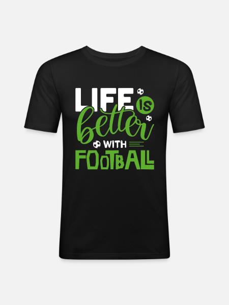 Soccer - Men's Slim Fit T-Shirt - black