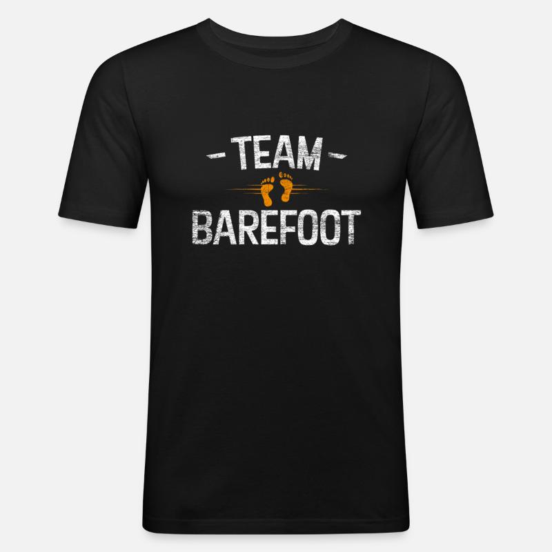 Barfuß Team - Männer Slim Fit T-Shirt - Schwarz