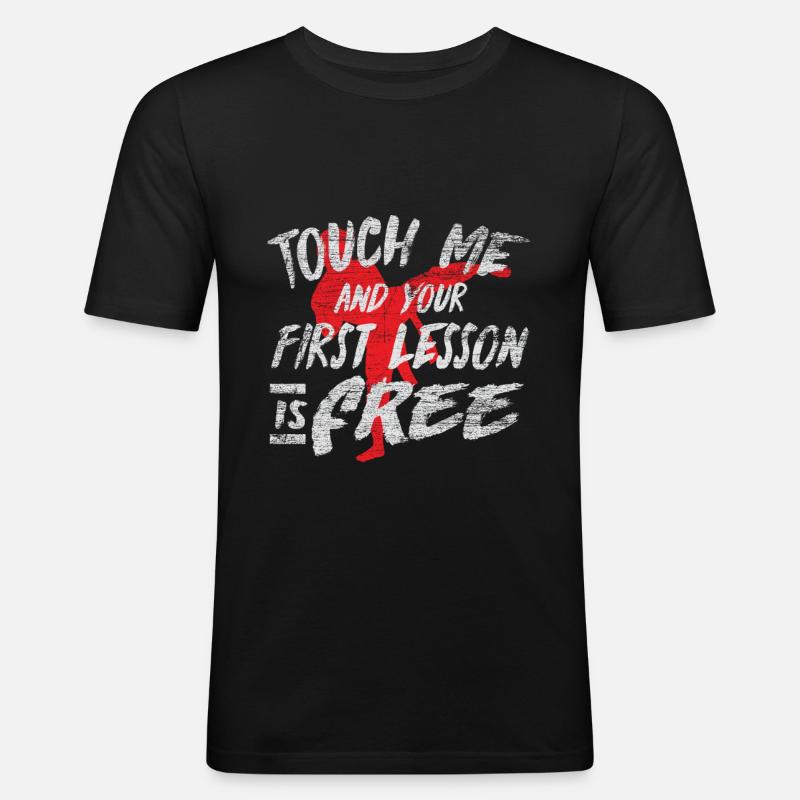 Karate - Männer Slim Fit T-Shirt - Schwarz