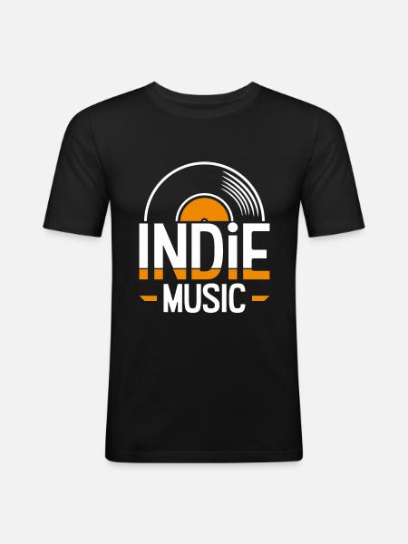 Indie music - Men's Slim Fit T-Shirt - black