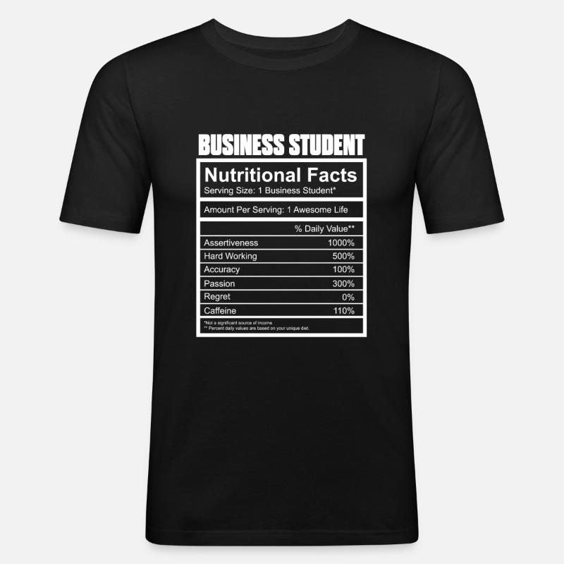 BWL Student - Männer Slim Fit T-Shirt - Schwarz