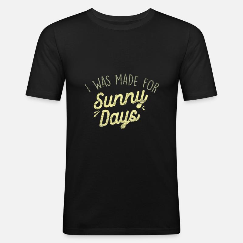 Frühling - Männer Slim Fit T-Shirt - Schwarz