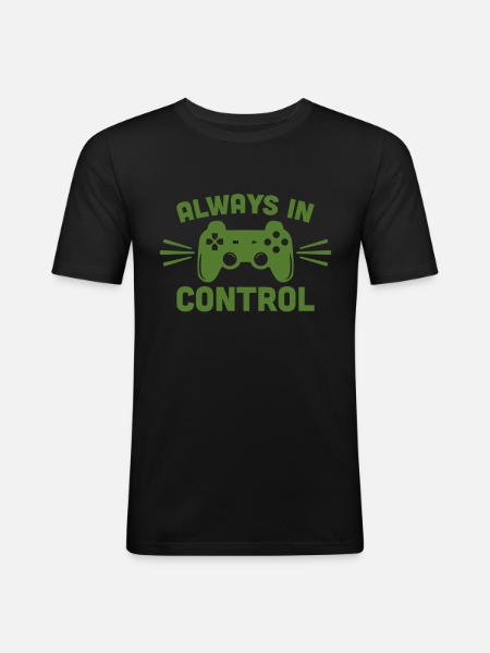 Gaming - T-shirt près du corps Homme - noir