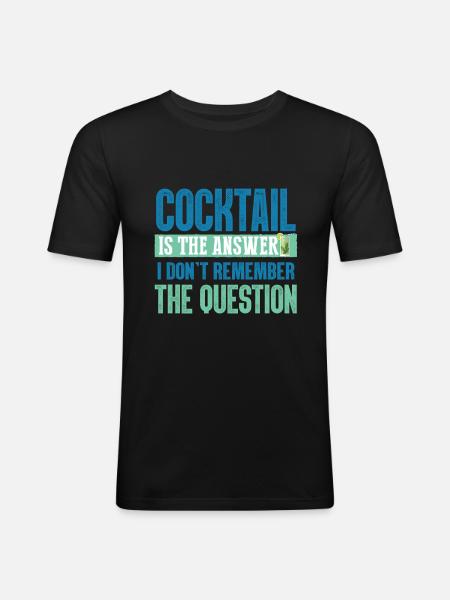 cocktails - Men's Slim Fit T-Shirt - black