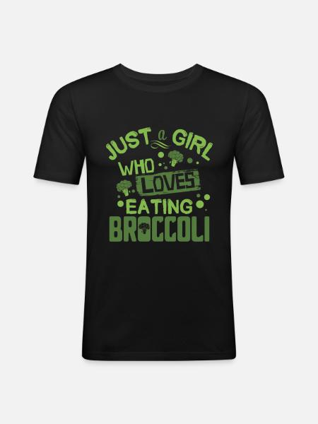 broccoli - Men's Slim Fit T-Shirt - black