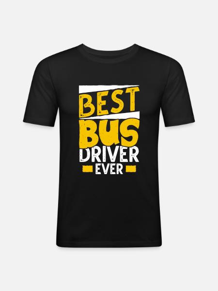 bus driver - Men's Slim Fit T-Shirt - black