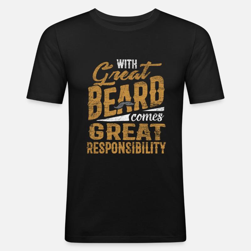 Bart - Männer Slim Fit T-Shirt - Schwarz