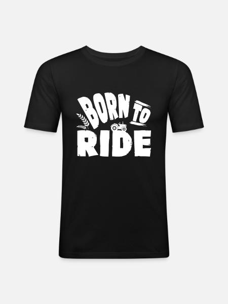 Tractor farmer - Men's Slim Fit T-Shirt - black