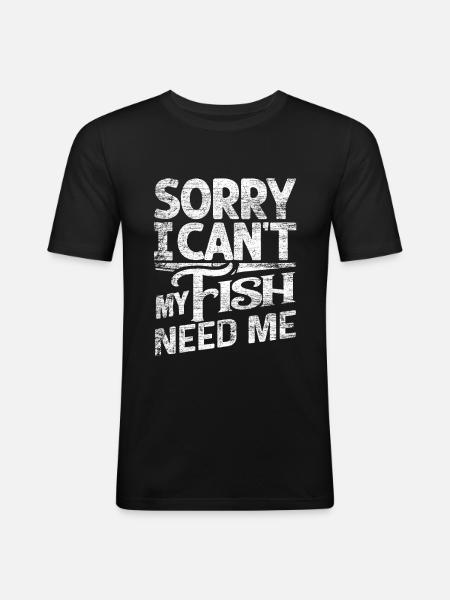 poisson - T-shirt près du corps Homme - noir