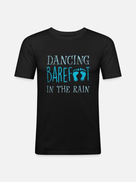 Dance barefoot - Men's Slim Fit T-Shirt - black