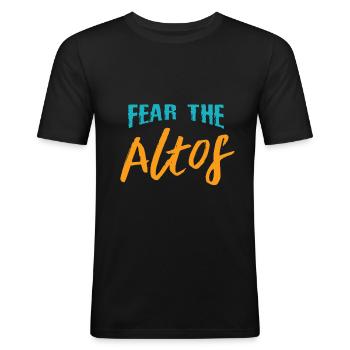 Chor Alt Sänger - Männer Slim Fit T-Shirt - Schwarz - Vorne - Nik (191cm)