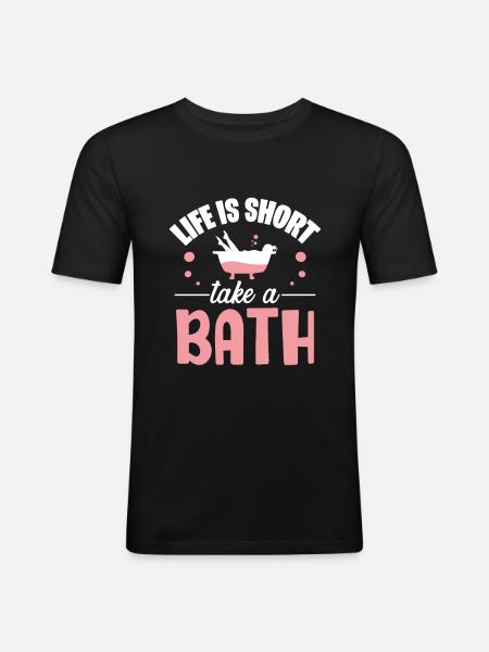Bath tub bathroom - Men's Slim Fit T-Shirt - black