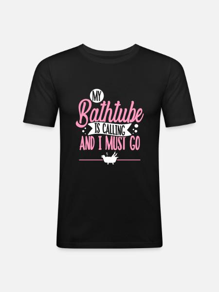 bathtub - Men's Slim Fit T-Shirt - black