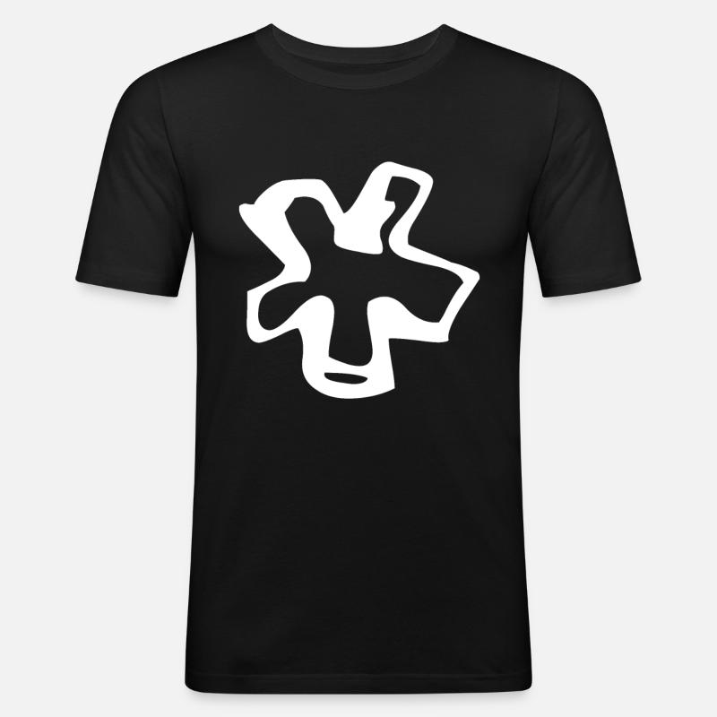 Sternchen Stern - Männer Slim Fit T-Shirt - Schwarz